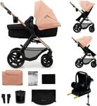 Kombi-Kinderwagen KINDERKRAFT "MOOV 2 4in1 EVA", Baby, beige, Stahl, Kinderwagen