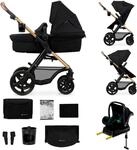 Kombi-Kinderwagen KINDERKRAFT "MOOV 2 4in1 EVA", Baby, schwarz, Stahl, Kinderwagen