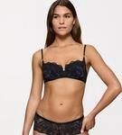 Halbschalen-BH TRIUMPH "Crazy Stupid Love", Damen, Gr. 70, Cup A, schwarz, Mesh,