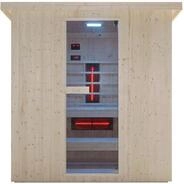 Sauna SANOTECHNIK "&raquo;LAHTI&laquo; Au&szlig;ensauna mit Infrarotkabine", braun (holz),