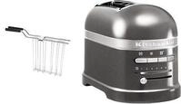 KITCHENAID Toaster "Artisan 5KMT2204EMS MEDALLION-SILBER", silber (medallion,