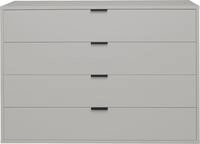 Kommode M&Auml;USBACHER "Bonnie", grau (kreidegrau matt), B:119cm H:87cm T:45cm,
