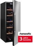 HANSEATIC Weink&uuml;hlschrank "HWC86ECBA", Energieeffizienz: E, silber (wei&szlig;,...