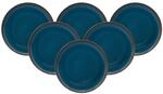 Speiseteller "Speiseteller Crafted &oslash; 25,9 cm 6er Set", blau (denim), L:25,9cm, LIKE.