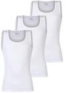 Unterhemd BOSS "Unterhemd TankTop3P RibClassic 3er Pack", Herren, Gr. L, N-Gr, wei&szlig;,