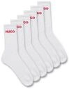 Socken HUGO UNDERWEAR "6P QS RIB LOGO CC", Herren, Gr. 39-42, wei&szlig; (wei&szlig; 100),