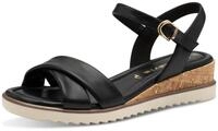 Sandalette TAMARIS, Damen, Gr. 37, schwarz, Lederimitat, Schuhe Sandalette,