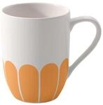 Becher VILLEROY & BOCH "Henkelbecher Fleur Couleur 290 ml", gelb (soleil), 1 tlg.,