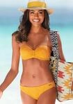 B&uuml;gel-Bandeau-Bikini BUFFALO "Romance", Damen, Gr. 32, Cup A, gelb, Polyamid,