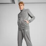 Trainingsanzug PUMA "ESS NO1 LOGO TR KNITTED SUIT", Herren, Gr. XL, grau (medium gray