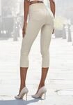 Caprihose H.I.S, Damen, Gr. 36/38, N-Gr, beige (ecru), Obermaterial: 70% Baumwolle,