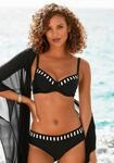 B&uuml;gel-Bikini LASCANA, Damen, Gr. 46, Cup D, gold (schwarz, wei&szlig;, goldfarben),