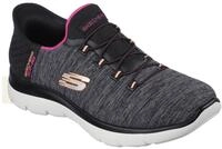 Slipper SKECHERS "SUMMITS DAZZLING HAZE", Damen, Gr. 43, schwarz (schwarz, meliert),