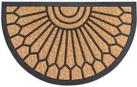 Fu&szlig;matte HANSE HOME "Mix Mats Gummi-Kokos Halbrund Geometric Ornament, T&uuml;rmatte",