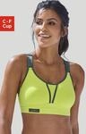 Sport-BH VENICE BEACH "ohne B&uuml;gel aus COOLMAX-Material", Damen, Gr. 75, Cup C, gr&uuml;n