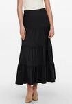 Maxirock ONLY "ONLMAY MAXI SKIRT", Damen, Gr. M (38), schwarz, Jersey,...