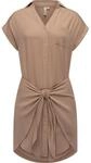 Blusenkleid RAGWEAR "Blusenkleid Bahaya", Damen, Gr. XS, N-Gr, braun (latte),