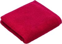 Badetuch VOSSEN "Vegan Life", rot (kirschrot), B:100cm L:150cm, Webfrottier,