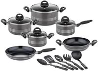 Topf-Set GSW "Milano, inkl. 5-teiliges K&uuml;chenhelfer-Set", grau, T&ouml;pfe, Topf-Set,