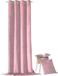 Vorhang WECKBRODT "Valentin" Gr. 1, rosa (altrosa), B:135cm H:245cm, Sabl&eacute;,