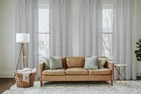 Vorhang HOME BASICS "SOFTY" Gr. 1, grau, B:140cm H:160cm, Polyester, Gardinen,