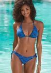 Triangel-Bikini-Top JETTE "Floretta", Damen, Gr. 44, Cup C/D, blau (marine bedruckt),