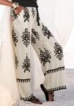 Palazzohose LASCANA "mit Ethno-Print und weitem, luftigem Bein", Damen, Gr. 40, N-Gr,