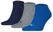 Sneakersocken PUMA "Socken Sneaker Plain 3P 3er Pack", Damen, Gr. 39-42, grau (grau,