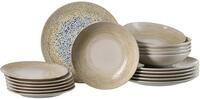Tafelservice RITZENHOFF & BREKER "Rimini", braun, 18 Stk., Steinzeug, Geschirr-Sets,