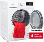 HANSEATIC W&auml;rmepumpentrockner "HWT8EGT", Energieeffizienz: E, wei&szlig;, B:60cm...
