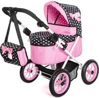Puppenwagen BAYER "Trendy", pink (pink, schwarz), Puppenwagen, KinderB:39cm H:68cm