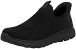 Slipper RIEKER "Ready2GO", Herren, Gr. 41, schwarz, Lederimitat, Textil, unifarben,