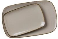 Servierplatte RITZENHOFF & BREKER "Casa", braun (nougat), Porzellan, Servierplatten,