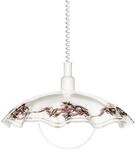 EGLO Pendelleuchte "VETRO H&auml;ngelampe, K&uuml;chenlampe, florales Muster, wei&szlig;,...