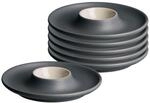 Eierbecher RITZENHOFF & BREKER "Eierteller Jasper &oslash; 12 cm 6er Set", grau, Keramik,