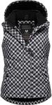 Steppweste RAGWEAR "Steppweste Hesty Print", Damen, Gr. XS, schwarz, Obermaterial: