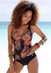 B&uuml;gel-Tankini LASCANA, Damen, Gr. 36, Cup B, schwarz (schwarz, bedruckt),