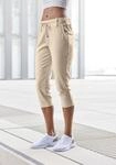 Caprileggings LASCANA, Damen, Gr. 46, N-Gr, beige (sand), Obermaterial: 70% Viskose,