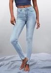 Jeansjeggings LASCANA, Damen, Gr. 38, N-Gr, blau (light blau washed), Denim/Jeans,