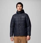 Steppjacke COLUMBIA "POWDER PASS HOODED JACKET", Herren, Gr. XXL, schwarz, Steppware,