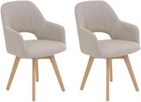 4-Fu&szlig;stuhl HELA "STADE", beige (beige, buche, buche, beige), B:57cm H:88cm T:61cm,