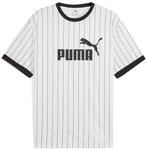 T-Shirt PUMA "ESS STRIPED JERSEY", Herren, Gr. XL, wei&szlig; (puma wei&szlig;),...