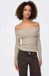 Strickpullover ONLY "ONLKATIA LIFE LS OFF SHOULDER KNT NOOS", Damen, Gr. L (40),