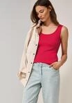 Tr&auml;gertop CECIL "Style Linda", Damen, Gr. L (42), rot (glazed apple rot), Jersey,