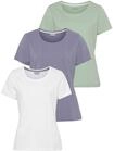 T-Shirt EASTWIND, Damen, Gr. 32/34, bunt (gr&uuml;, lav, wei&szlig;), Single Jersey,