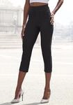 Caprihose H.I.S, Damen, Gr. 40/42, N-Gr, schwarz, Obermaterial: 70% Baumwolle, 25%