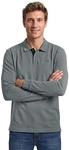 Langarm-Poloshirt TOM TAILOR, Herren, Gr. XL, grau (grau mint), Jersey,...