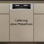 BAUKNECHT teilintegrierbarer Geschirrsp&uuml;ler, Energieeffizienz: A, grau (edelstahl),