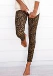 Leggings BUFFALO, Damen, Gr. 44/46, N-Gr, braun (camelfarben, schwarz, leo), Jersey,