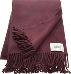 Wohndecke "Basics", rot (burgund), B:140cm L:200cm, Baumwolle, Polyacryl,...
